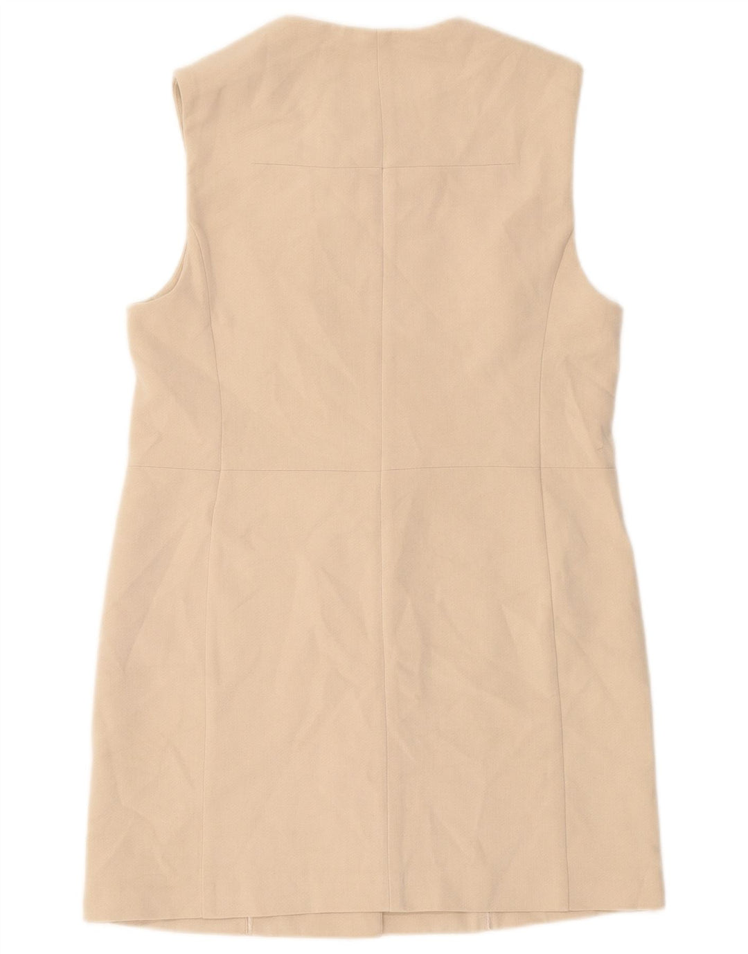 Marks & Spencer Damen Longline ärmellose Blazerjacke UK 10 Small Beige