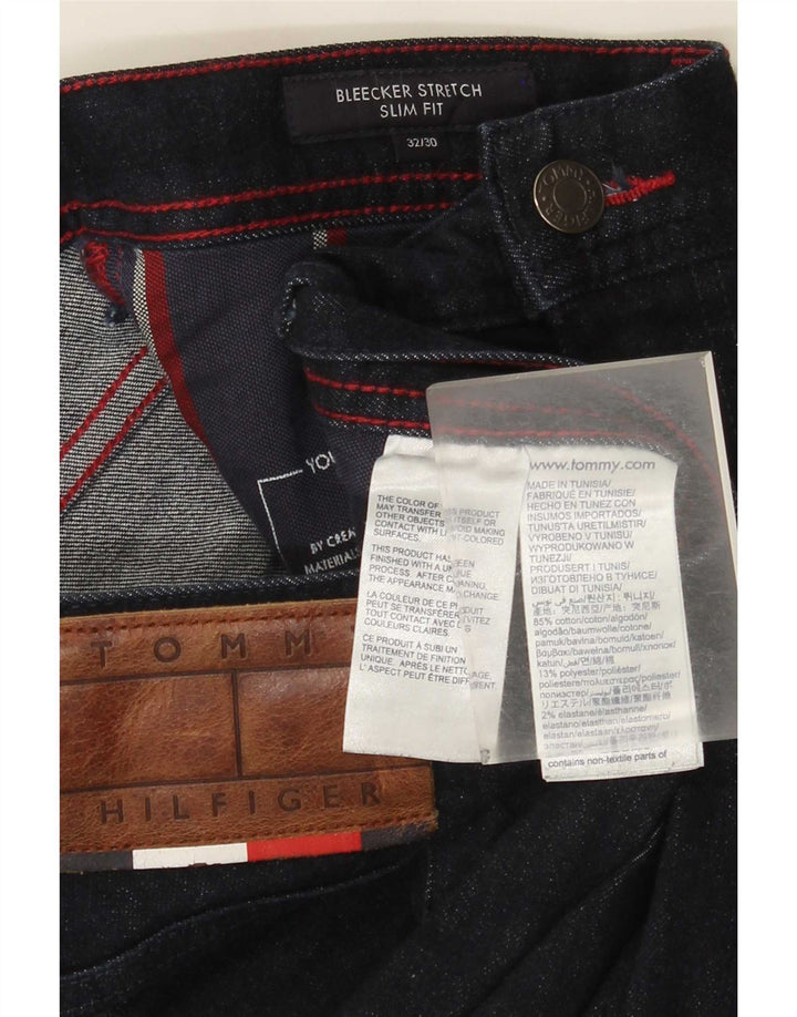 Tommy Hilfiger Herren Bleecker Slim Jeans W32 L30 Marineblau Baumwolle
