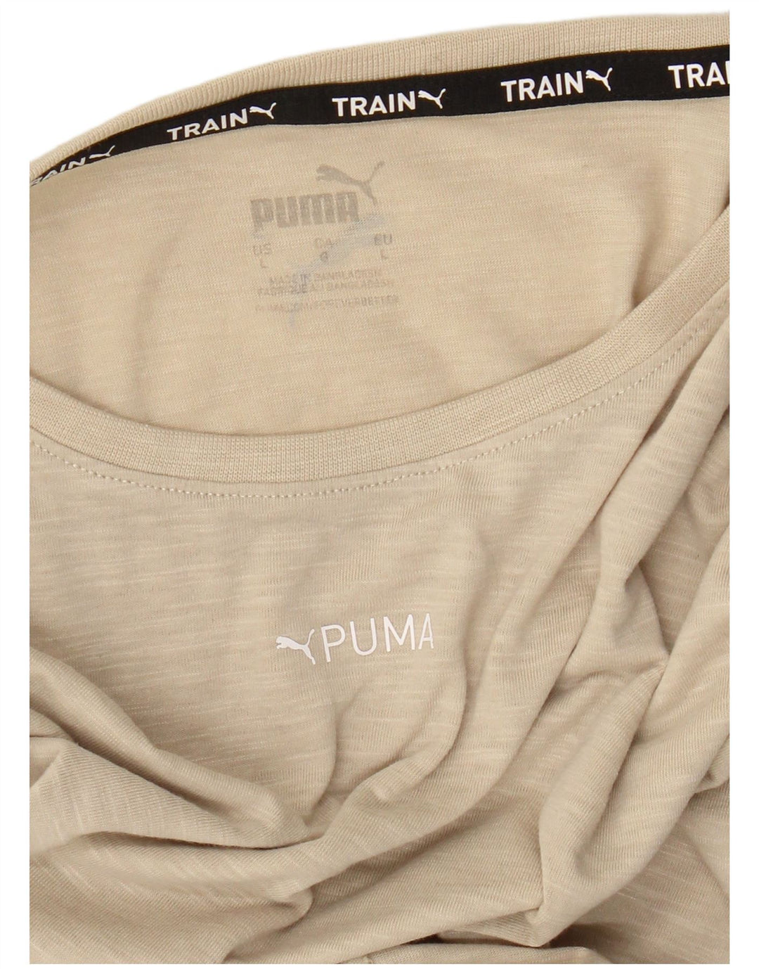 Puma Herren T-Shirt Top Large Beige meliert
