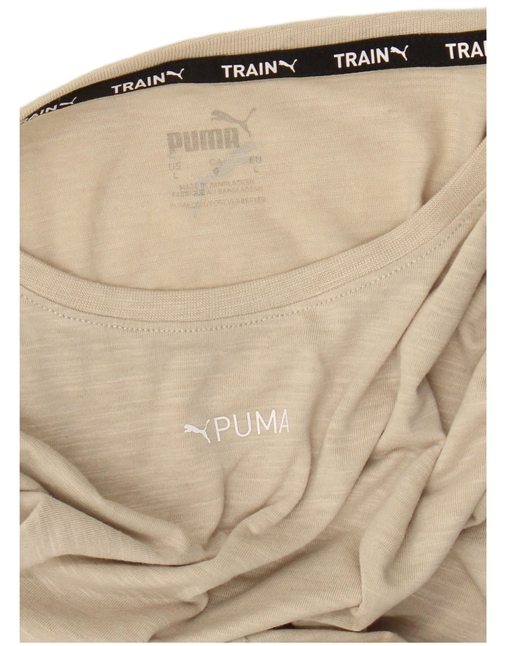 Puma Herren T-Shirt Top Large Beige meliert