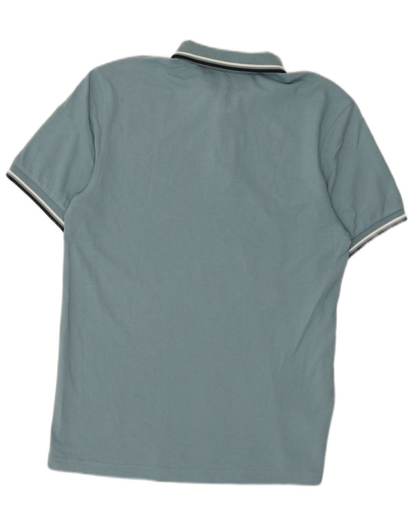 Fred Perry Herren-Poloshirt aus mittelblauer, gestreifter Baumwolle
