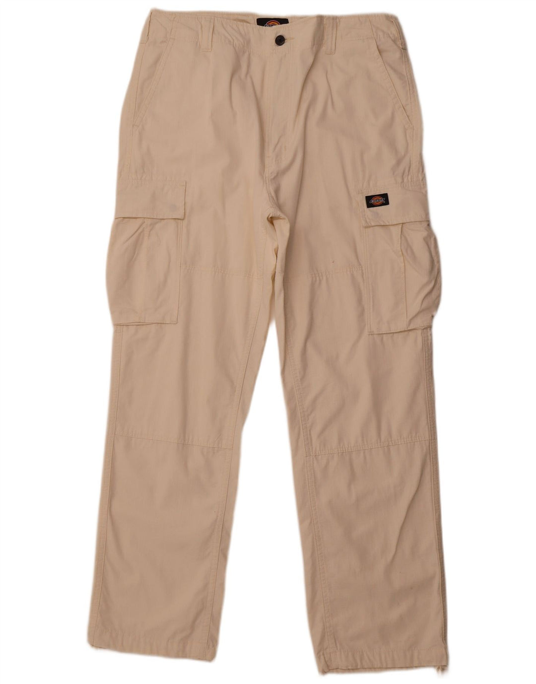 DICKIES Herren-Cargohose, gerade, W34, L32, cremefarbene Baumwolle