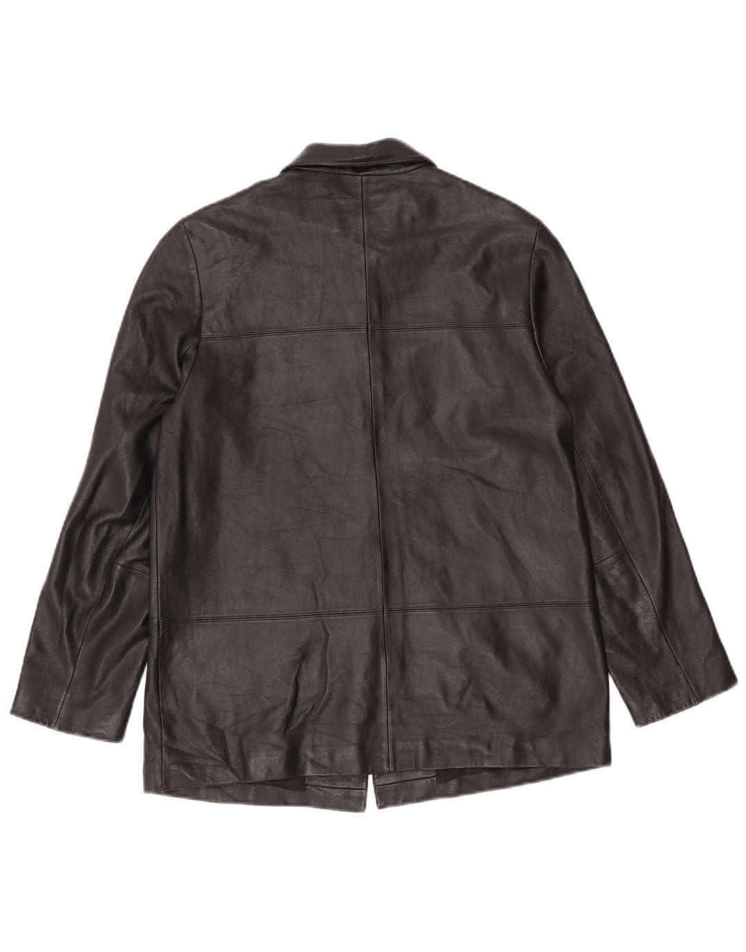Marks & Spencer Damen Lederjacke UK 12 Mittelschwarzes Leder