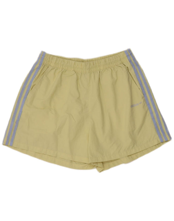 Adidas Damen Sportshorts UK 16/18 Large Gelb Polyamid