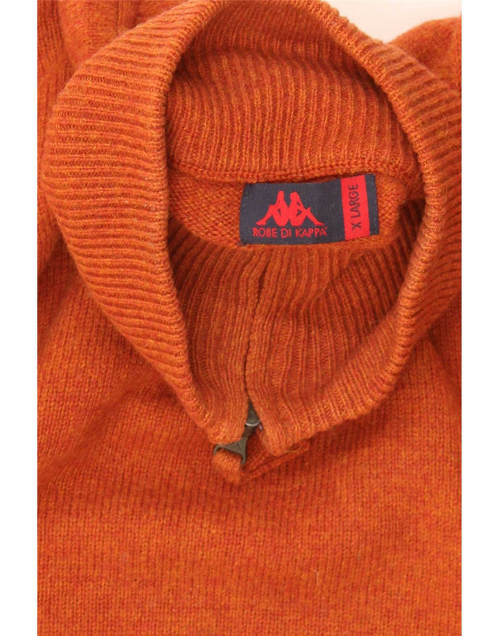 Kappa Herren-Pullover mit Reißverschluss, XL, Orange