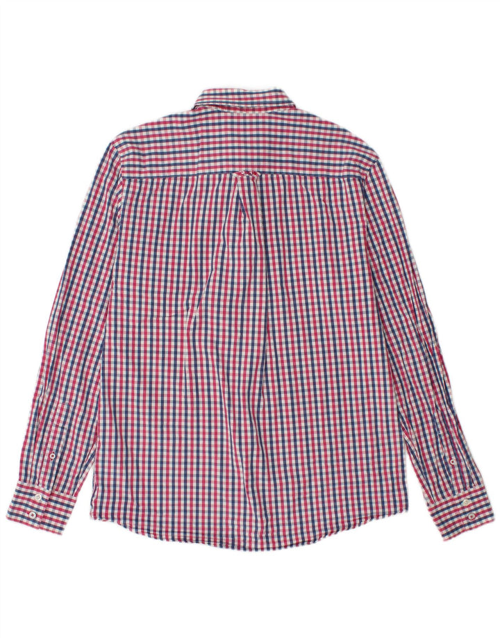 CREW CLOTHING Herren-Hemd mit klassischer Passform, mittelgroße, mehrfarbige Gingham-Baumwolle