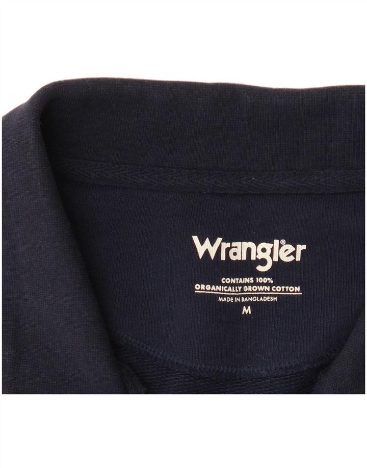 Wrangler Herren-Trainingsanzug-Oberteil aus mittelblauer, marineblauer Baumwolle