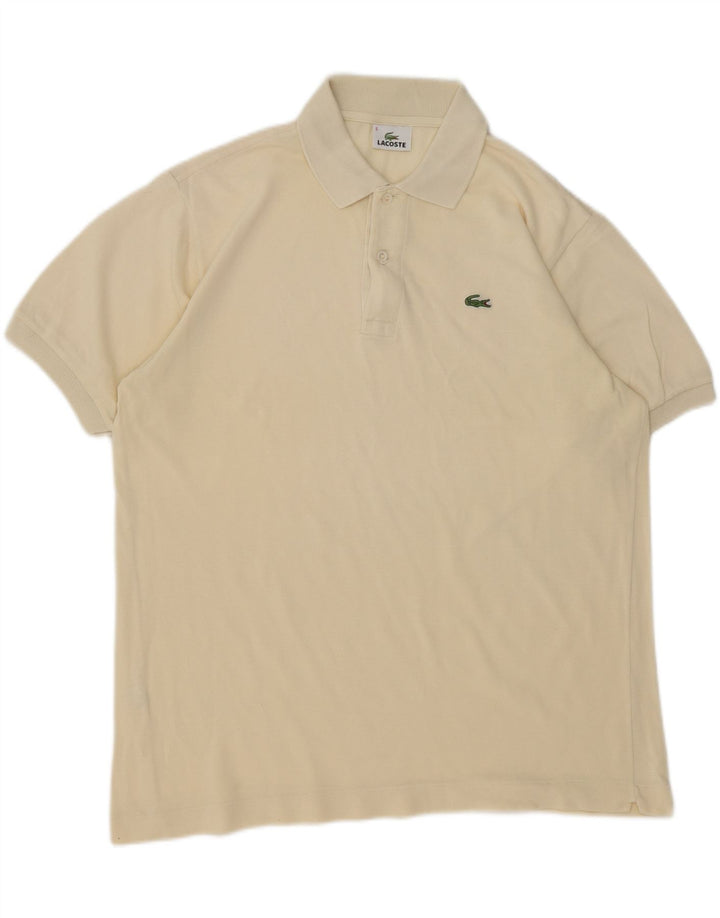 LACOSTE Mens Polo Shirt Size 5 Large Beige Cotton Vintage Lacoste and Second-Hand Lacoste from Messina Hembry 