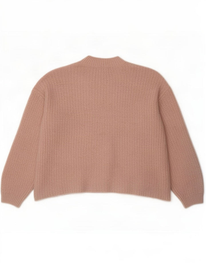 Marks & Spencer Damen-Pullover, übergroß, Rundhalsausschnitt, Gr. 14, Mittelrosa