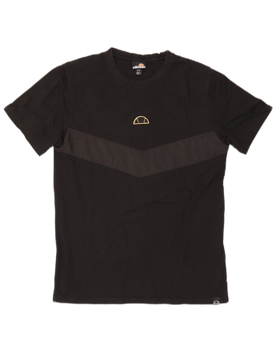 Ellesse Herren-T-Shirt mit Grafik, Mittelschwarz, Farbblock