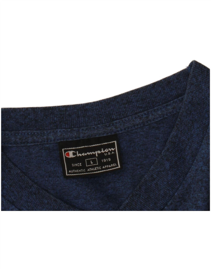 Champion Herren T-Shirt Top Large Blau meliert