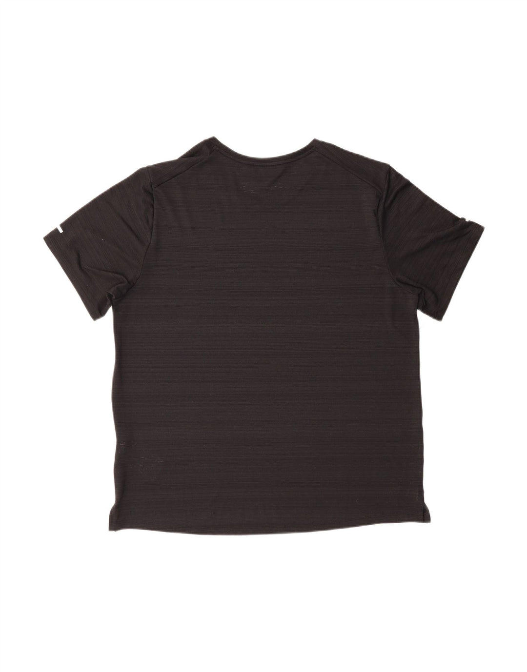 NIKE Mens Dri Fit T-Shirt Top Large Black Striped Polyester