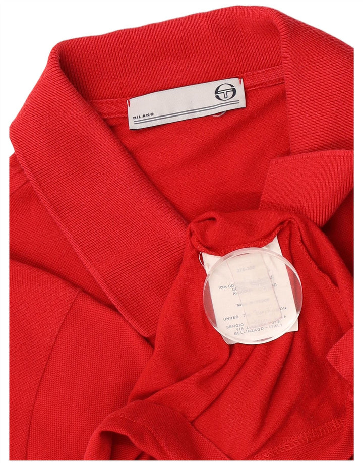 Sergio Tacchini Herren Poloshirt IT 50 Mittelrote Baumwolle