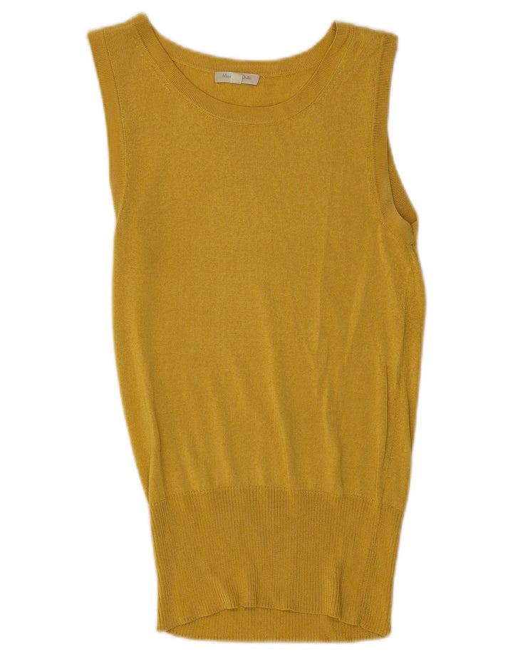 Massimo Dutti Damen Weste Top UK 12 Mittelgelb