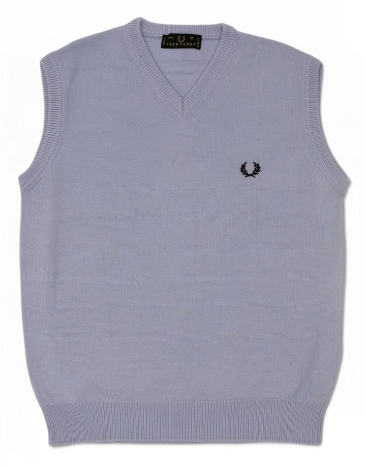 Fred Perry Herren-Tanktop aus mittelblauer Baumwolle