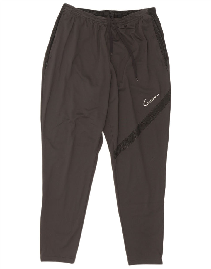 Nike Herren Dri Fit Trainingshose XL Graues Colourblock-Polyester