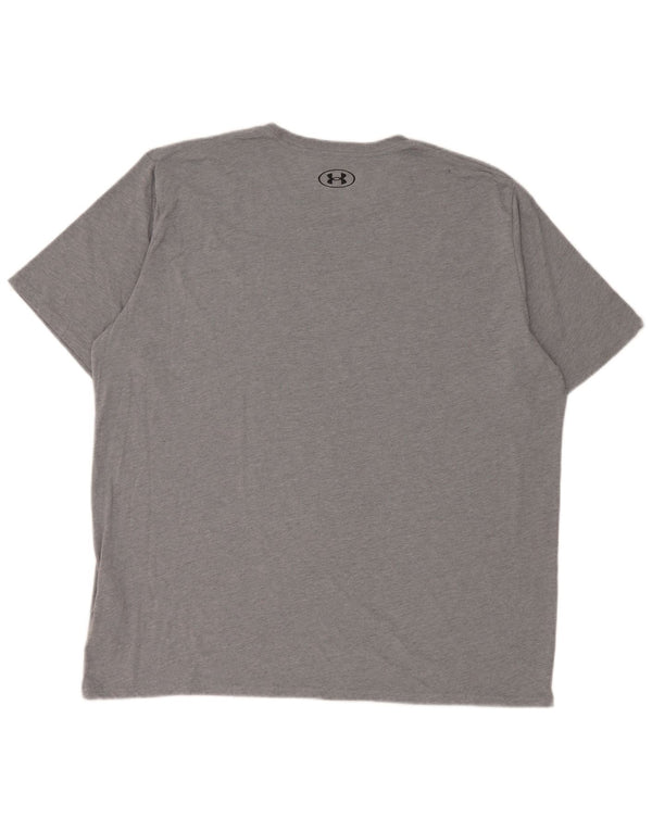Under Armour Herren Loose Fit T-Shirt Top 2XL Grau Baumwolle