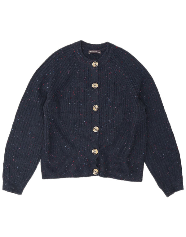 Marks & Spencer Damen-Cardigan-Pullover UK 14 Medium Navy Blue Meliert