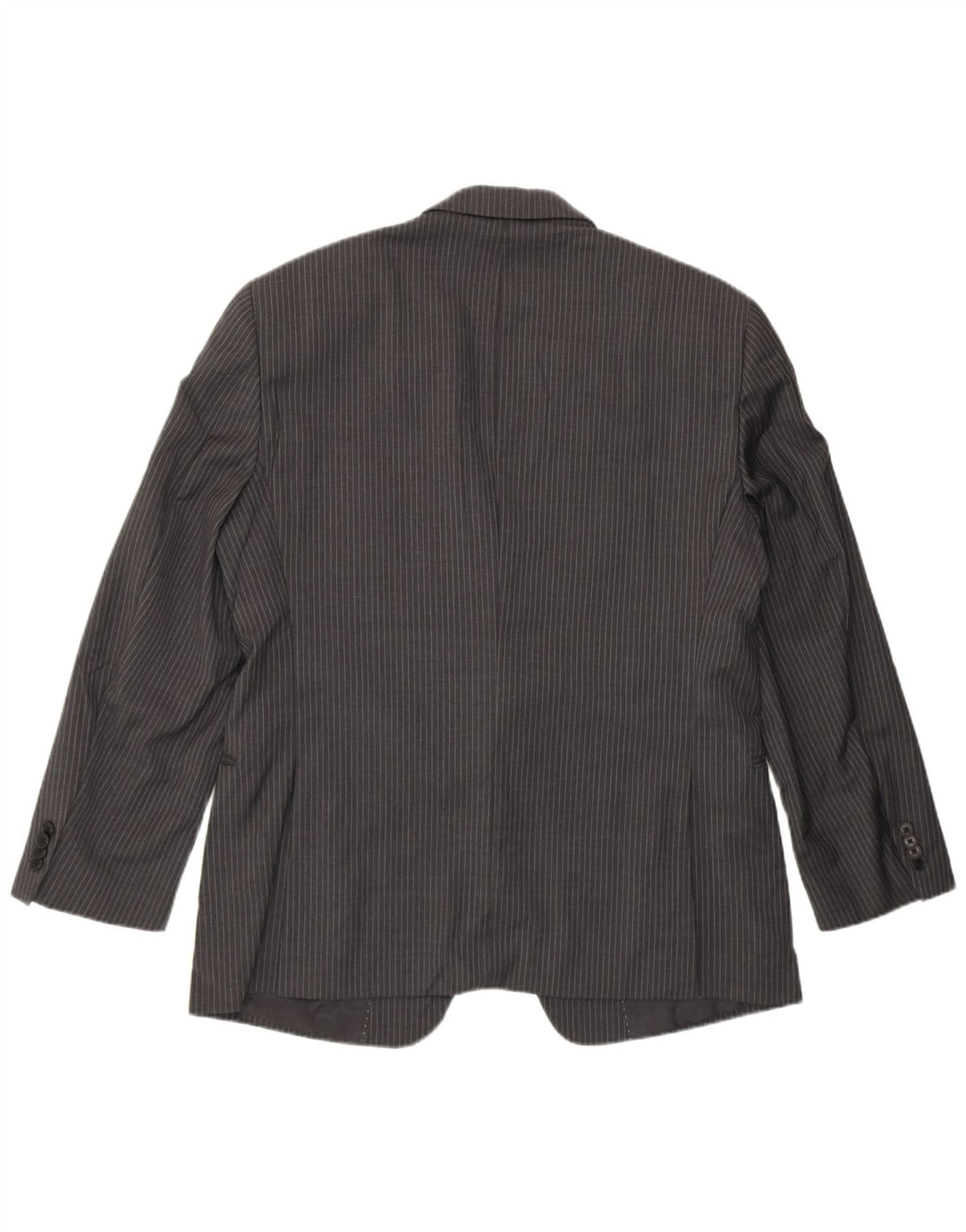 Tommy Hilfiger Herren-Blazer mit 2 Knöpfen, UK 40, große graue Nadelstreifenwolle