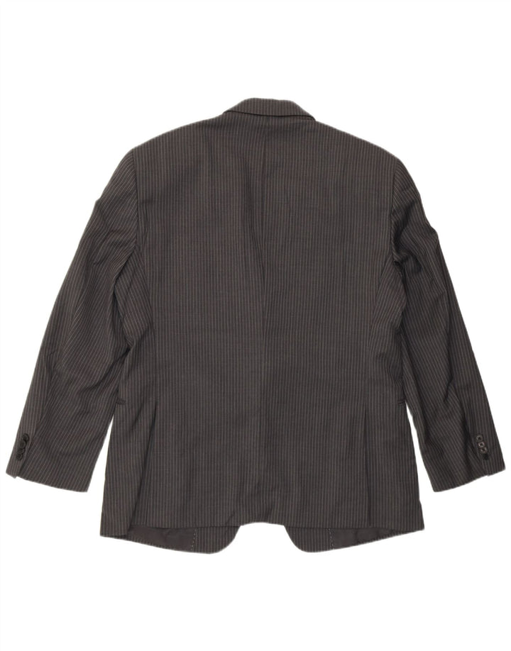 Tommy Hilfiger Herren-Blazer mit 2 Knöpfen, UK 40, große graue Nadelstreifenwolle