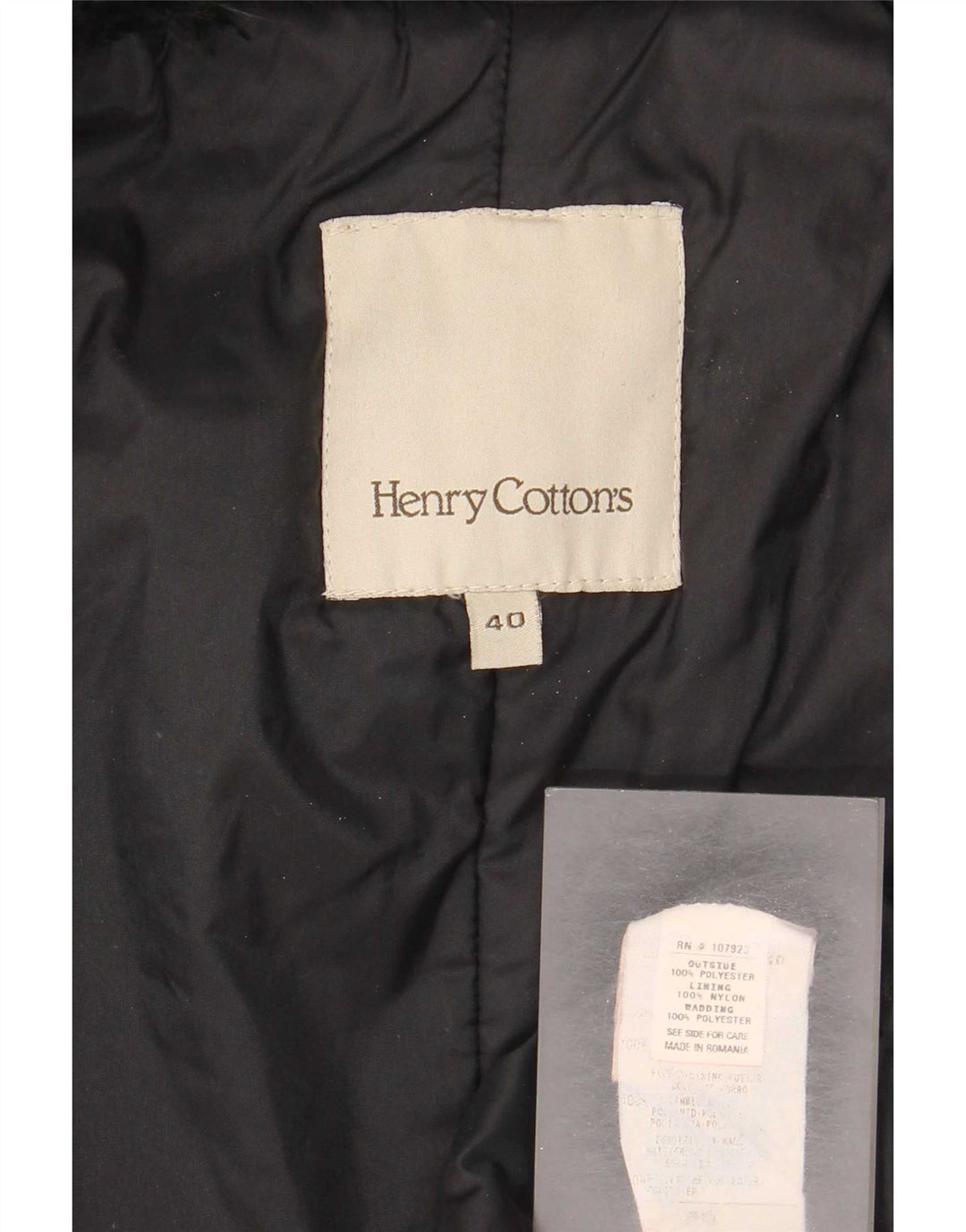 Henry Cottons Damenmantel IT 40 Small Schwarz Polyester