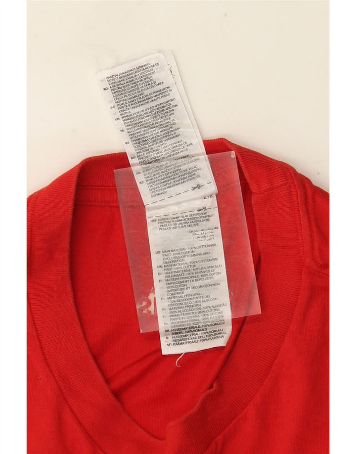 ADIDAS Herren Grafik T-Shirt Top Small Rot Baumwolle
