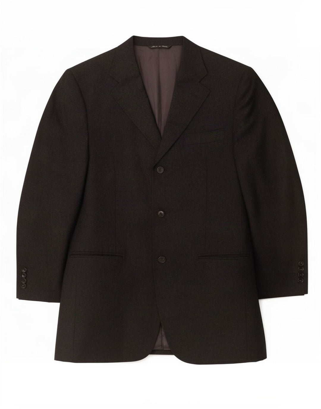 Canali Herren-Blazer mit 3 Knöpfen, IT 48, mittelschwarze Schurwolle