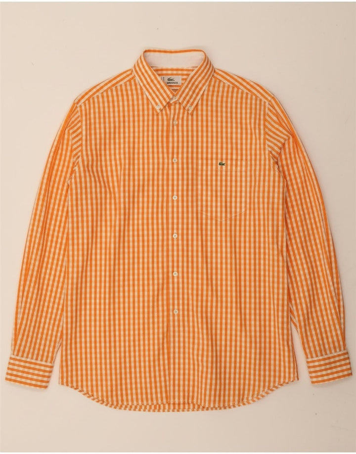Lacoste Herrenhemd Größe 42 Large Orange Gingham