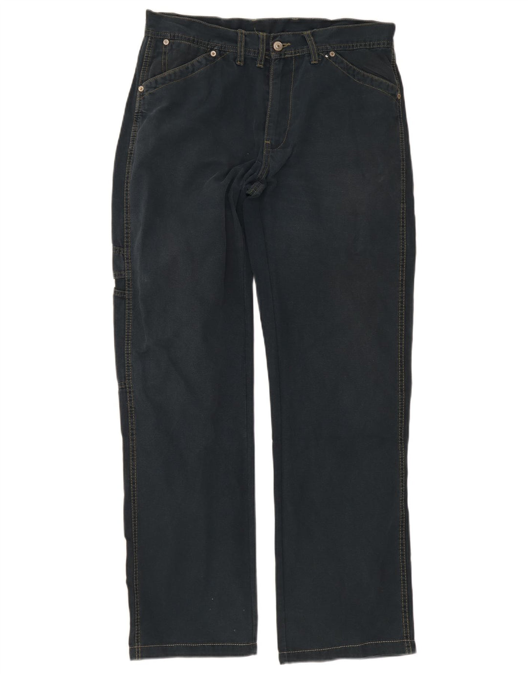 Woolrich Herren Straight Jeans W32 L32 Marineblaue Baumwolle