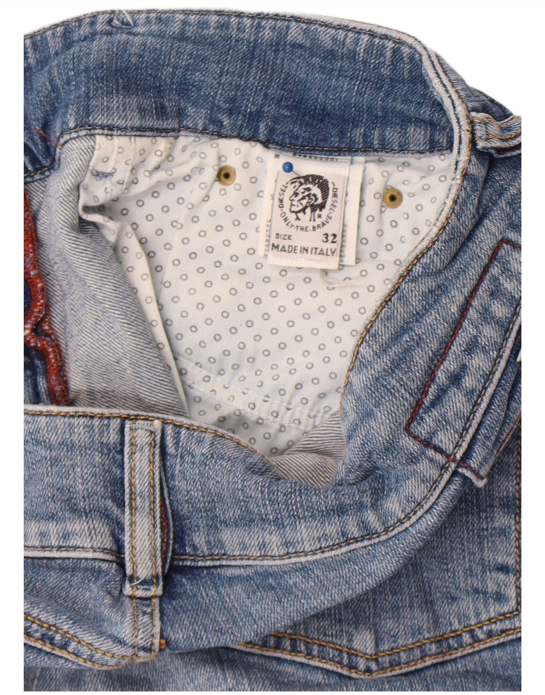 Diesel Damen Jeansshorts W32 Große blaue Baumwolle