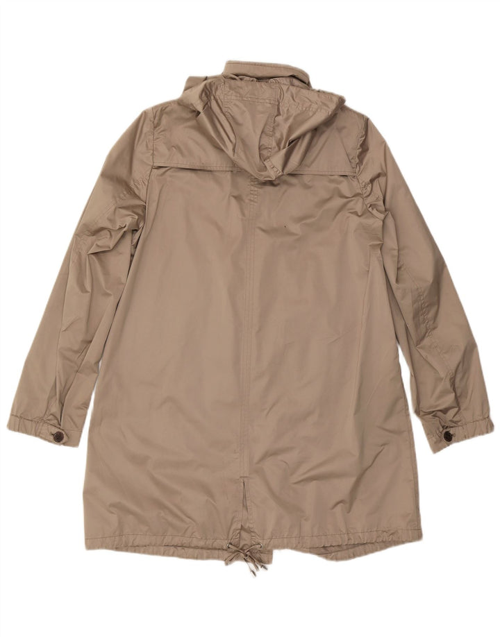 Geox Respira Damen Kapuzenparkajacke UK 10 Small Beige Polyester