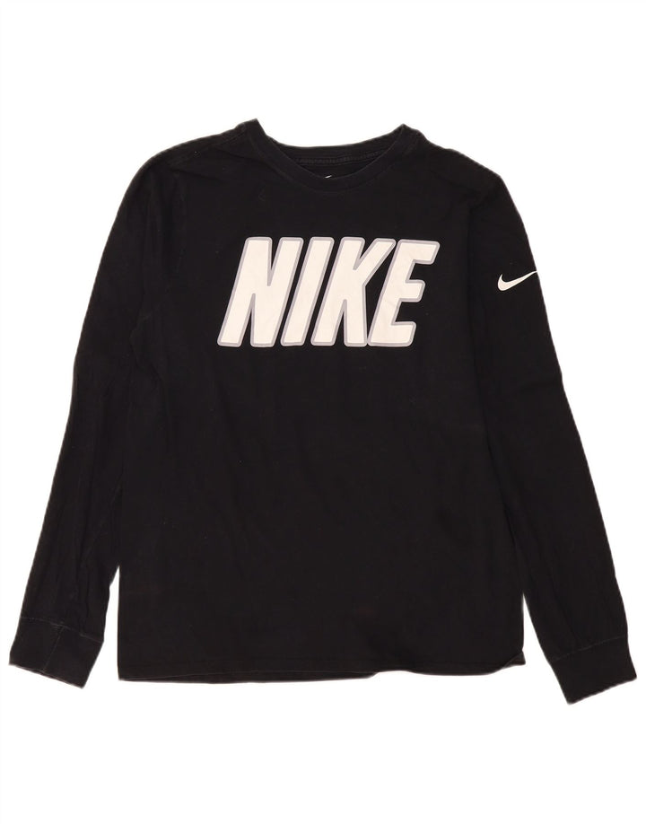 Nike Herren Athletic Cut Graphic Top Langarm Medium Schwarz