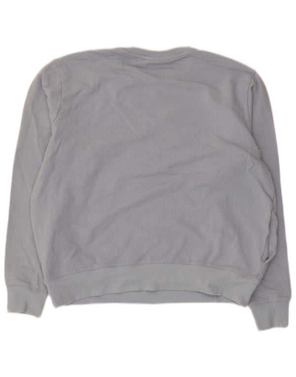 Fila Damen Sweatshirt Pullover UK 16 Large Blaue Baumwolle
