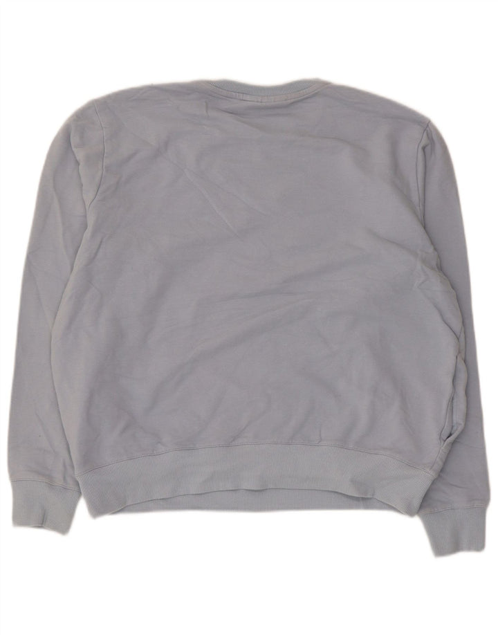 Fila Damen Sweatshirt Pullover UK 16 Large Blaue Baumwolle