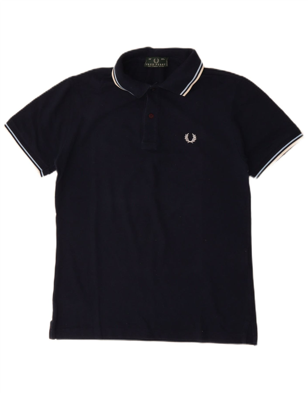 FRED PERRY Herren-Poloshirt, klein, marineblau, Baumwolle