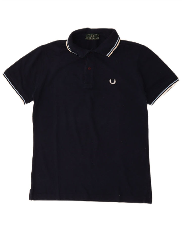 FRED PERRY Herren-Poloshirt, klein, marineblau, Baumwolle