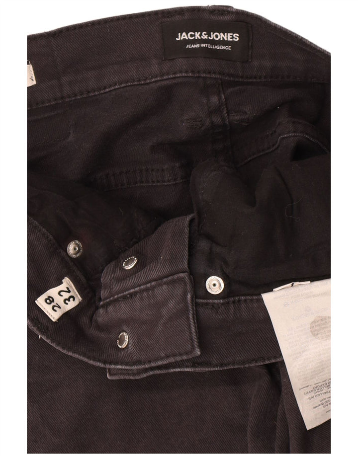 Jack & Jones Herren Slim Jeans W28 L27 Schwarze Baumwolle
