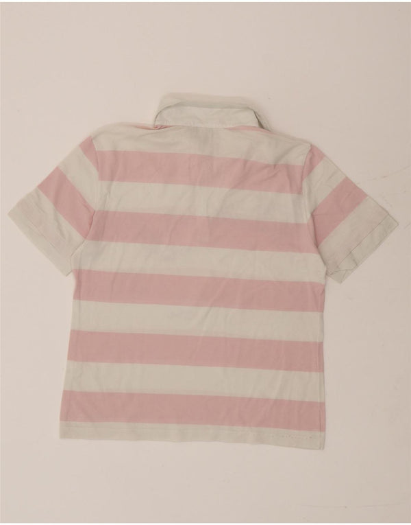 Paul & Shark Damen-Poloshirt mit Grafik, UK 14, mittelrosa, gestreift, Baumwolle