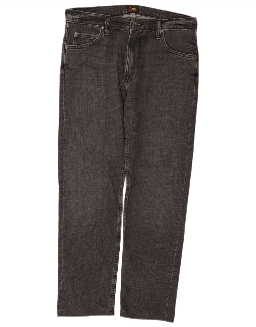 Lee Herren Rider Straight Jeans W31 L27 Graue Baumwolle