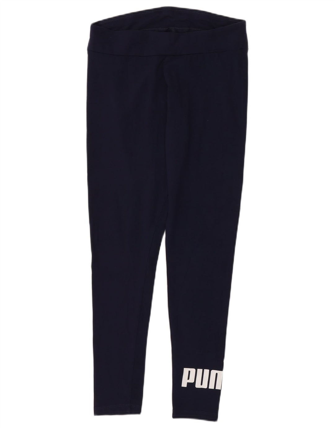 Puma Womens Graphic Leggings UK 12 Medium Marineblau Baumwolle