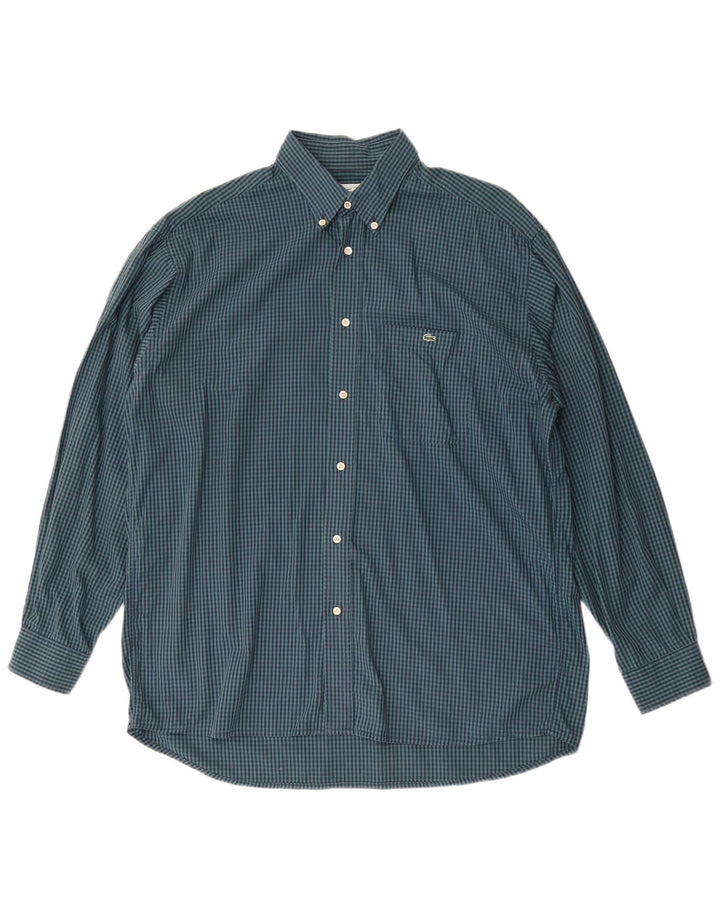 Lacoste Herrenhemd Größe 41 Großer grüner Gingham