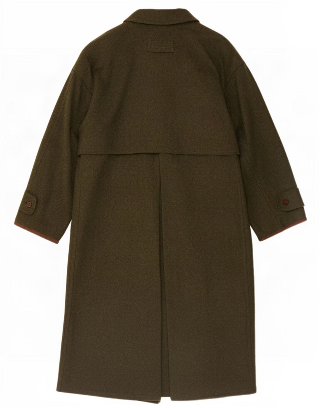 Amadeus Herrenmantel UK 38 Medium Khaki Schurwolle