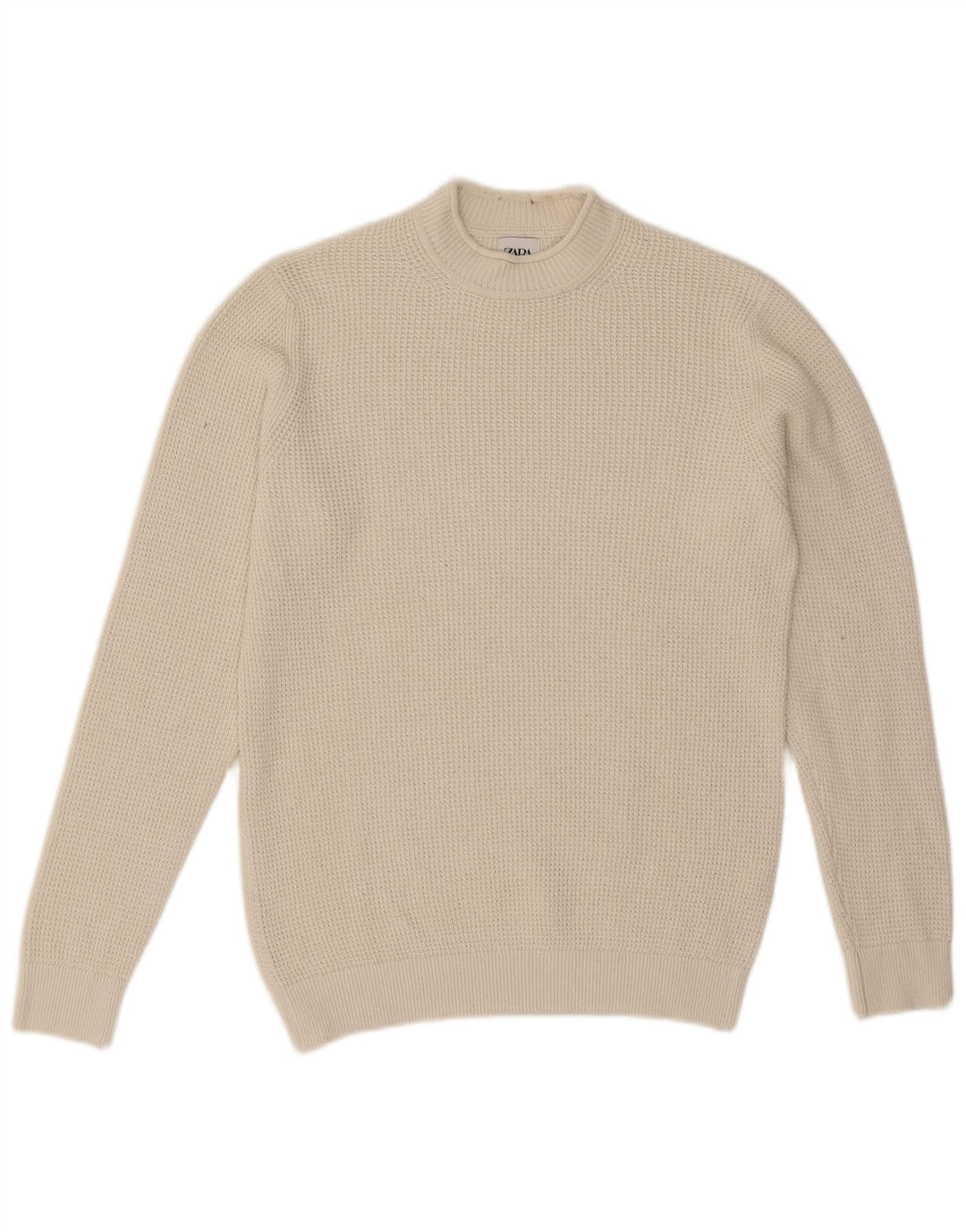 Zara Herren-Pullover mit Rollkragen, mittelweiße Baumwolle