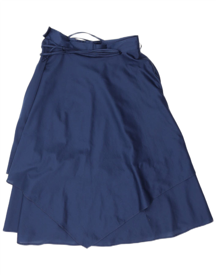 Vintage Damen Asymmetrischer Rock W26 Small Navy Blue