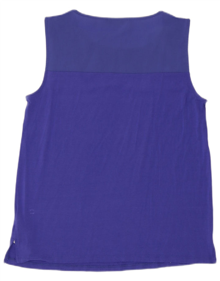 Liu Jo Damen Weste Top UK 6 XS Blaue Viskose