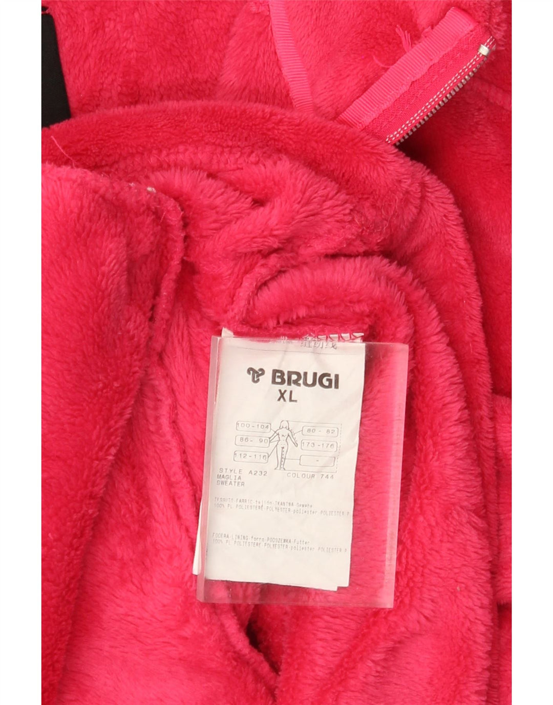 Brugi Damen Fleecejacke UK 18 XL Rosa Polyester