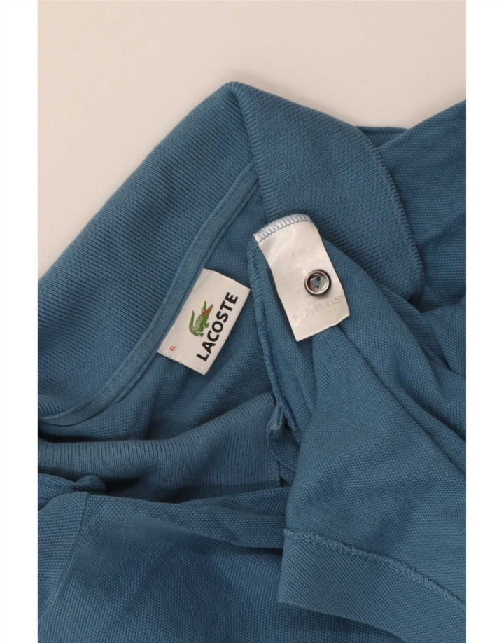 Lacoste Herren-Poloshirt, Größe 6 XL, blaue Baumwolle
