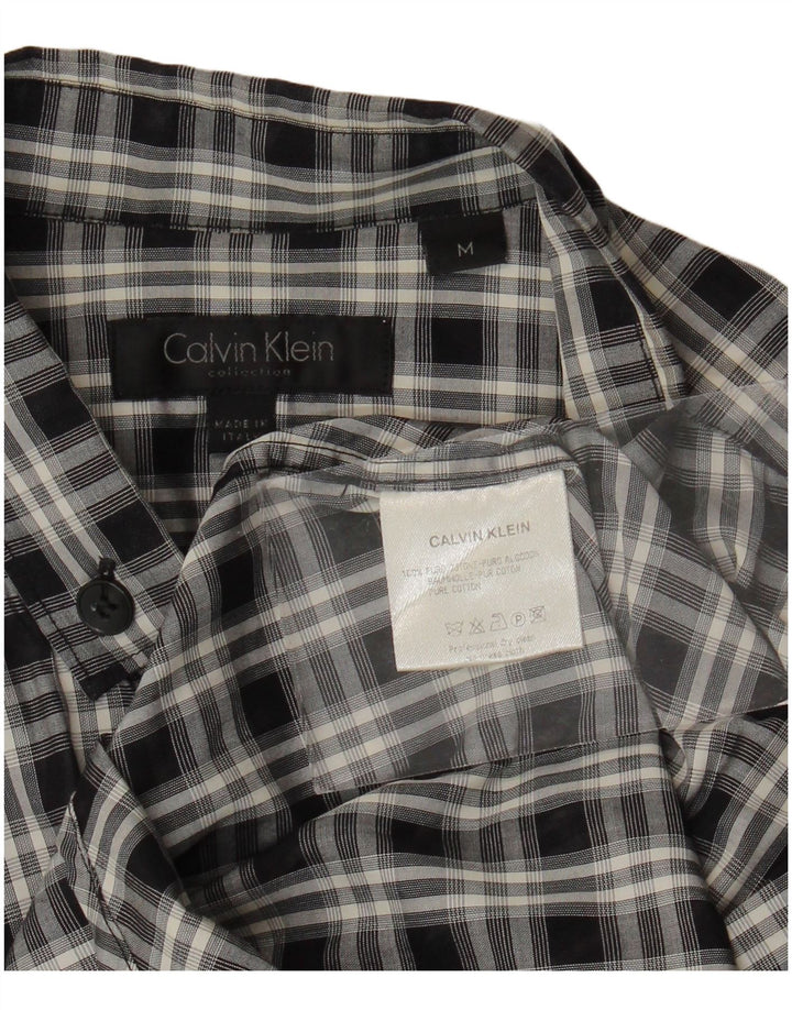 Calvin Klein Herrenhemd Medium Black Check Cotton