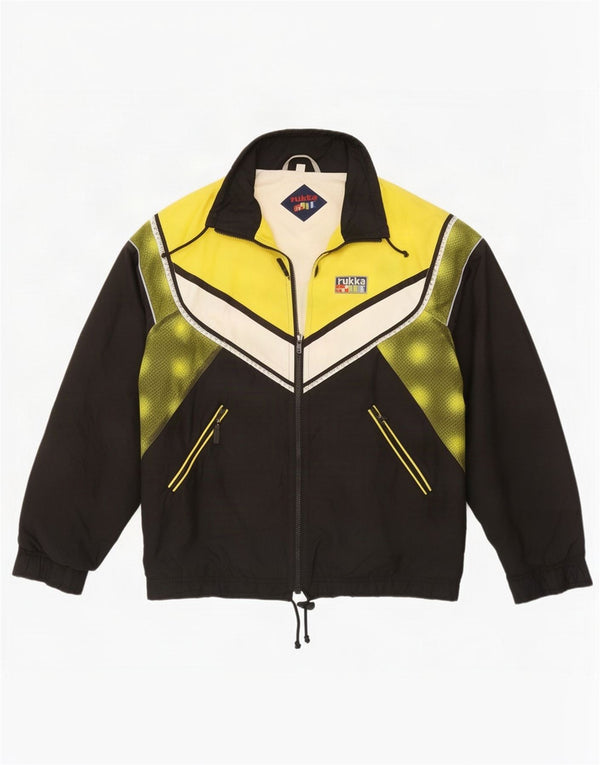 Rukka Mens Tracksuit Top Jacket Medium Black Colourblock