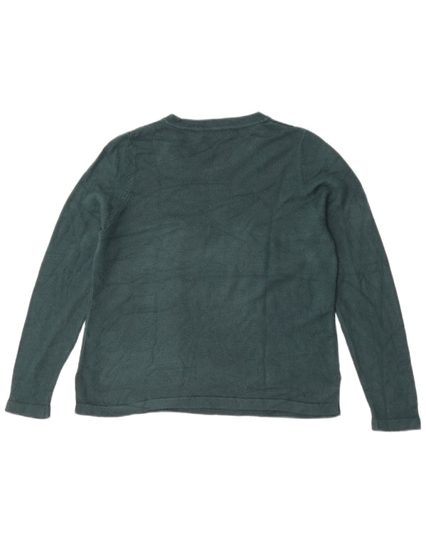 Marks & Spencer Damen-Pullover mit U-Boot-Ausschnitt, UK 14, Mittelgrün, Acryl